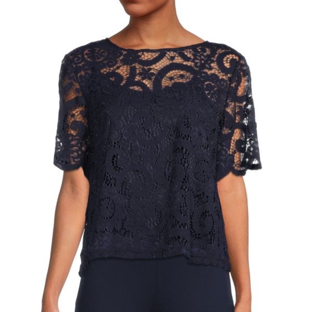 NWT Pretty Nanette Laporte layered lace top Sz S - Picture 5 of 10
